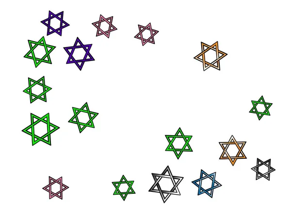 Color confeti David estrellas, estructura . — Archivo Imágenes Vectoriales