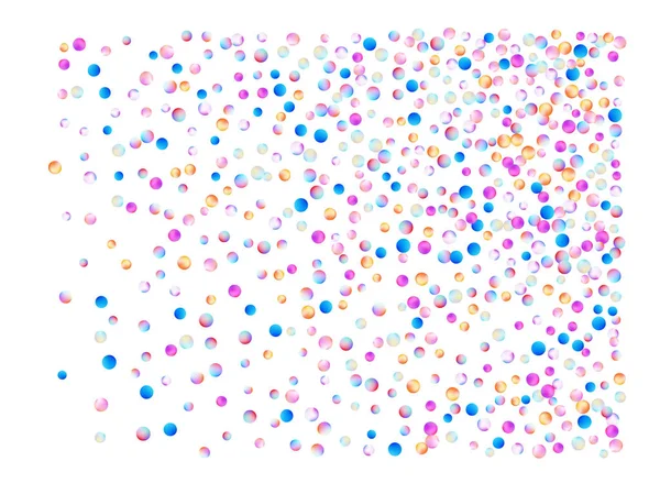 Gekleurde confetti ballen, deeltjes. — Stockvector