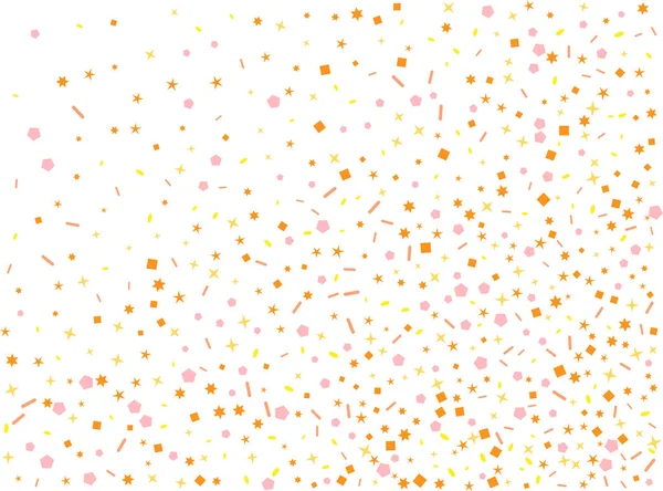 Gekleurde confetti zeshoeken, sterren, ovalen — Stockvector