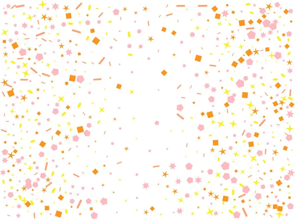 Confettis colorés hexagones, étoiles, ovales — Image vectorielle