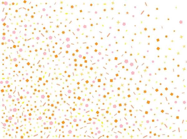 Confettis colorés hexagones, étoiles, ovales — Image vectorielle