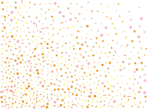 Hexagones de confettis colorés, étoiles, ovales numériques . — Image vectorielle