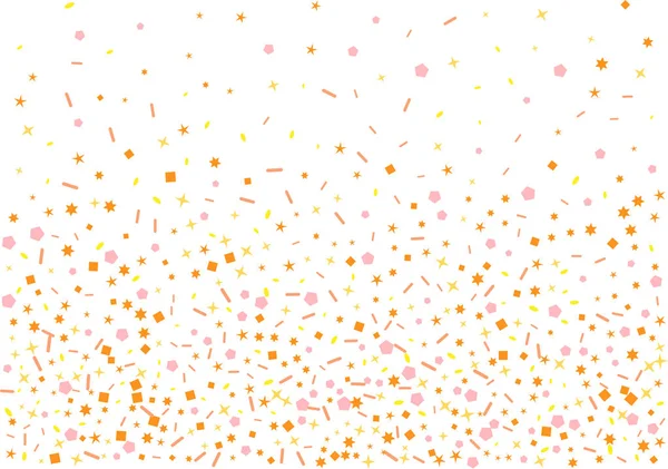 Hexágonos de confete coloridos, estrelas, ovais —  Vetores de Stock