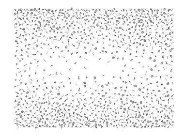 Mısır işaretleri, el çizilmiş konfeti dekorasyon. 