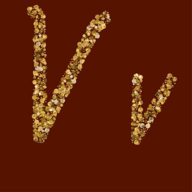 Xx altın glitter mektup. 