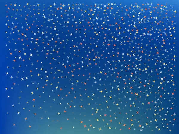 Azurblauer Hintergrund. Sterne-Konfetti. — Stockvektor