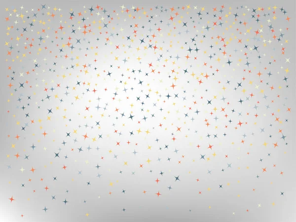 Bílé neutrální barevné pozadí. Hvězdárkové konfety. — Stockový vektor