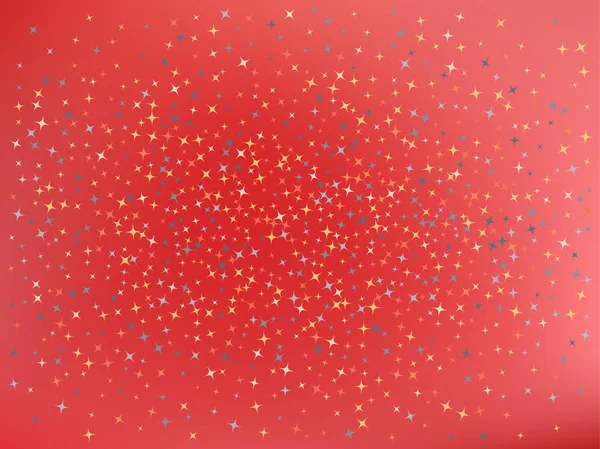 Fond couleur corail. Étoiles confettis . — Image vectorielle