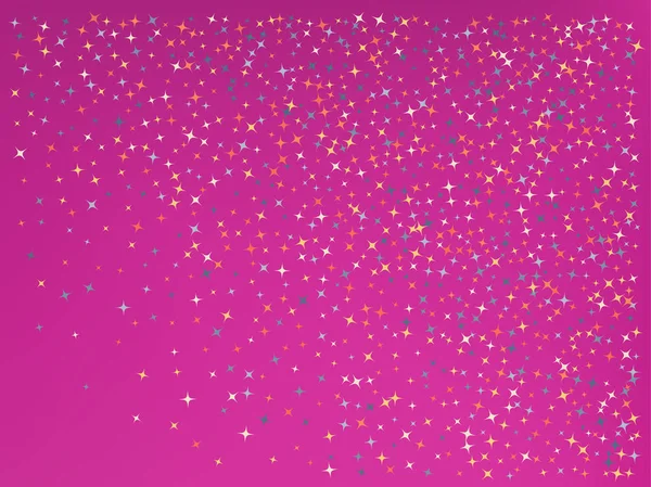 Fond de couleur Magenta. Étoiles confettis . — Image vectorielle