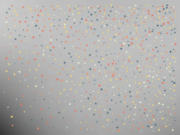 Vit neutral färgad bakgrund. Stjärnor konfetti. — Stock vektor