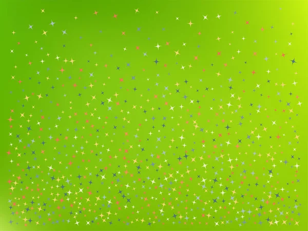 Зелений колір фону. Зірки конфетті . — стоковий вектор