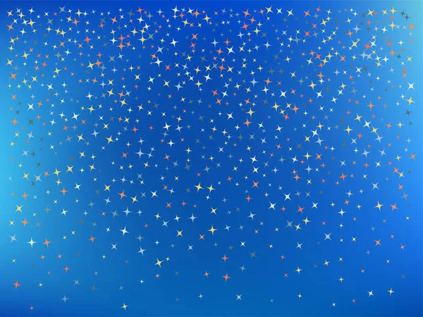 Fondo de color azul. Estrellas confeti . — Vector de stock