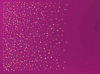 Macenta renk arka plan. Yıldız konfeti. 