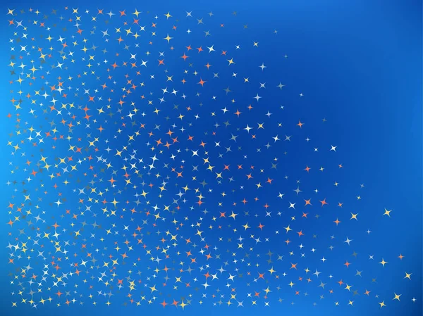 Azure színes háttér. Csillagok konfetti. — Stock Vector