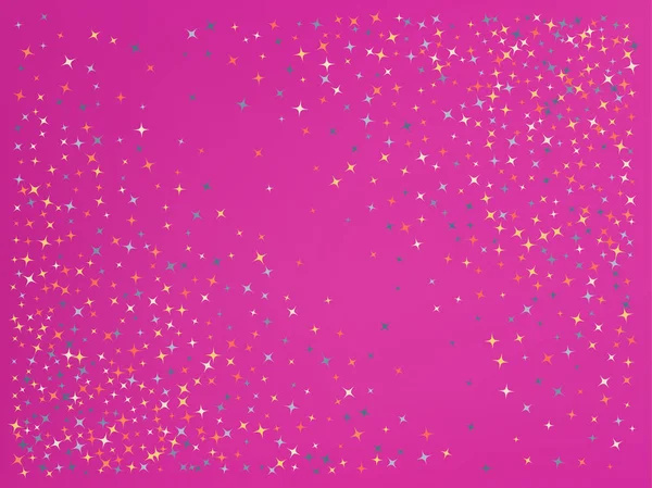 Fundo de cor Magenta. Estrelas confetti . —  Vetores de Stock