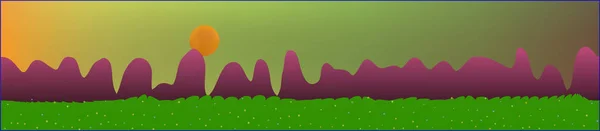 Céu chique, e montanhas paisagem . —  Vetores de Stock