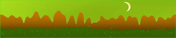 Cielo de cal, y montañas paisaje . — Vector de stock