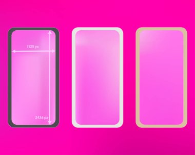 Örgü, pembe renkli telefon arka plan kiti.