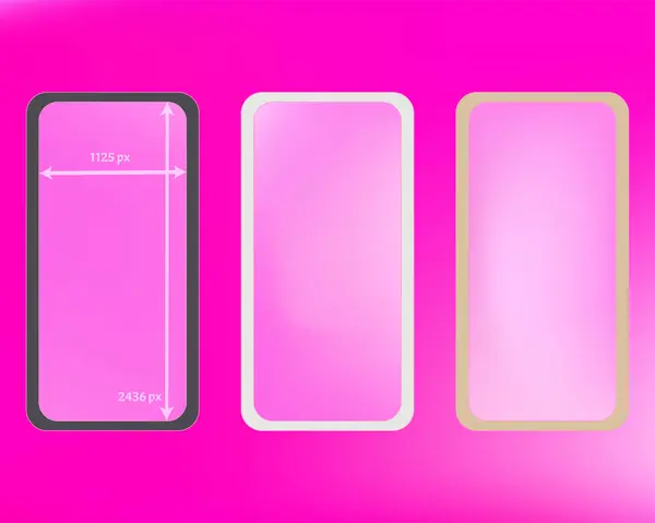 Malla, kit de fondos de teléfono de color rosa . — Vector de stock