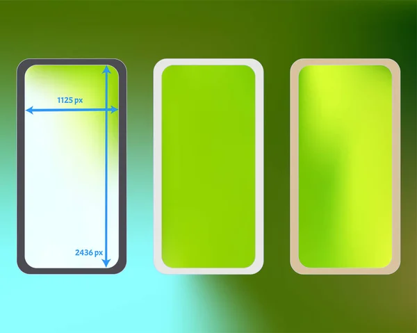 Меш, подставка для телефона зеленого цвета . — стоковый вектор