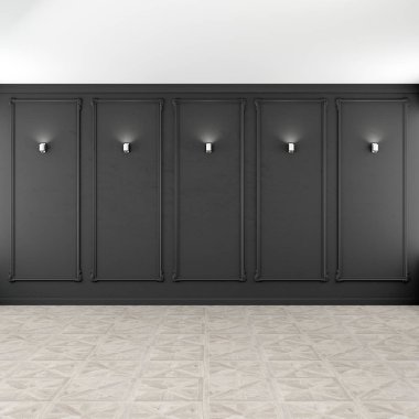 Arka plan, kalıp ve aydınlatma ile koyu bir duvar.