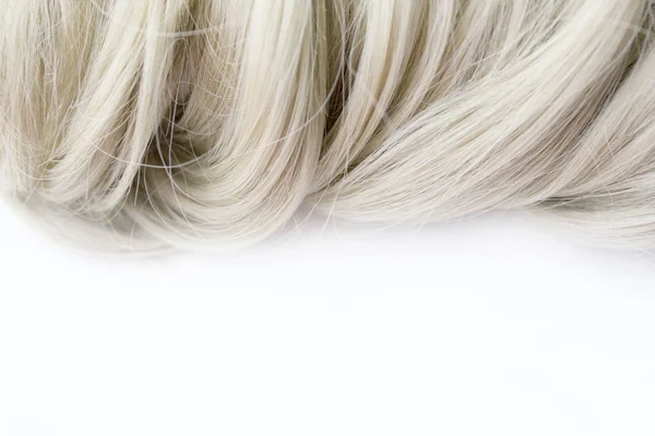 Beautiful Hair Light Brown Hair Hair Gathered Bun White Background — Stock Photo, Image