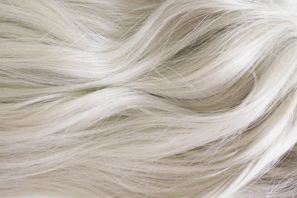 Красивые Волосы Длинные Вьющиеся Светлые Волосы Цвет Светлой Золе Блондинка — стоковое фото