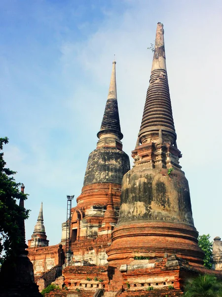 Wat Phra Sri Sanphet, Antiguo templo en el antiguo Palacio Real de la capital Ayutthaya, Tailandia . —  Fotos de Stock
