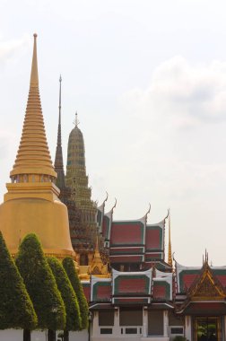 Wat Phra Kaew, Zümrüt Buda Tapınağı uzak görünümü.