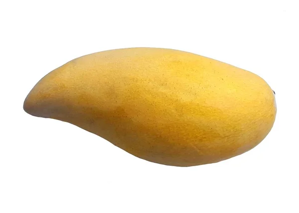 Widok Góry Świeżego Żółtego Mango Białym Tle Mangifera Indica Owoce — Zdjęcie stockowe
