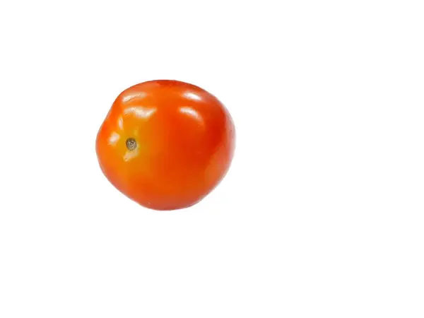Vista Superior Tomates Cereja Isolados Sobre Fundo Branco Solanum Lycopersicum — Fotografia de Stock