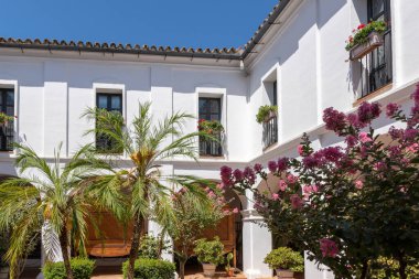 Huelva 'daki La Rabida Manastırı. Kristof Kolomb 'un seyahatini organize etmeye başladığı yerde Mudejar sanatı. Huelva, Endülüs, İspanya.
