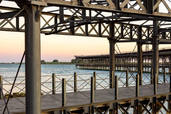 Antiguo Muelle Ferroviario Para Mineral Río Tinto Huelva Andalucía España — Foto de Stock