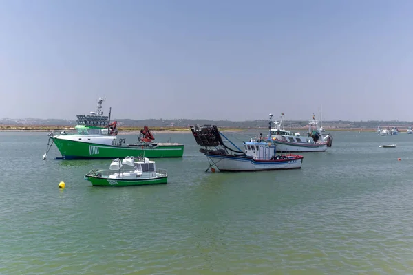 Vista Isla Cristina Partir Porto Com Barcos Pesca Farol Segundo — Fotografia de Stock