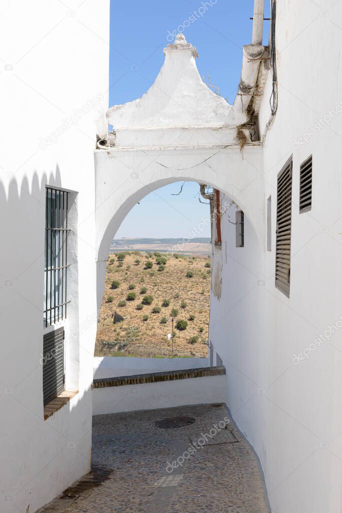 Arcos de la Frontera. Typical white village of Spain in the province of Cadiz, in Andalusia