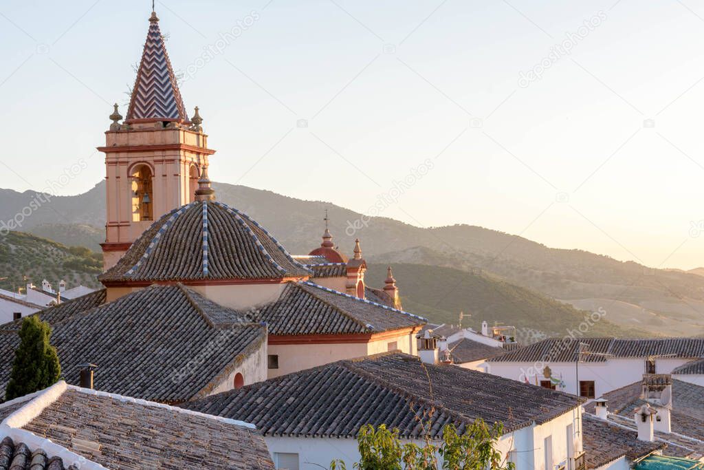 Zahara de la Sierra. Typical white village of Spain in the province of Cadiz in Andalusia, Spain