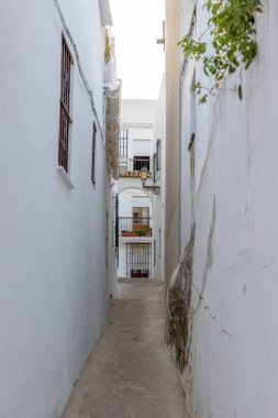 Vejer de la Frontera. İspanya 'nın Endülüs eyaletinin Cadiz ilçesine bağlı tipik bir beyaz köy.