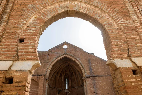 Iglesia Niebla Pueblo Típico Del Sur España Provincia Huelva Andalucía — Foto de Stock
