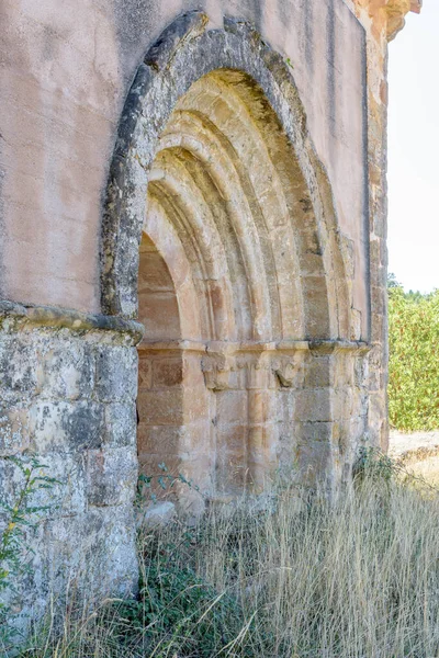 Chiesa Romanica Albacastro Città Abbandonata Nella Provincia Burgos Castilla Leon — Foto Stock