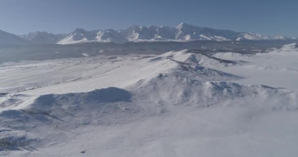 Kurai Steppe Winter Russland — Stockvideo