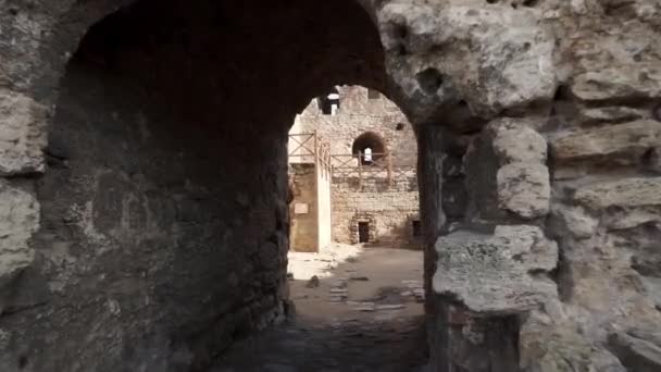 Eski Şehrin Eski Mimarisi Şehrin Kalıntıları Tarihi Kalıntılar — Stok video