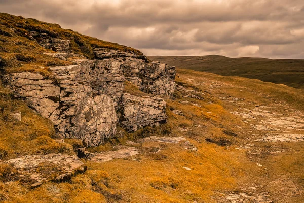 Pennine Way em direção a Great Shunner Fell — Fotografia de Stock