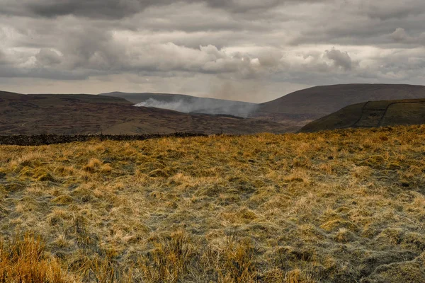 Pennine Way em direção a Great Shunner Fell — Fotografia de Stock