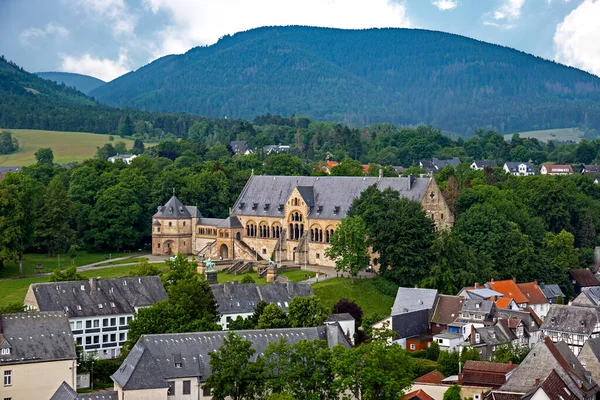Luftaufnahme Der Kaiserpfalz Goslar Niedersachsen Deutschland lizenzfreie Stockfotos