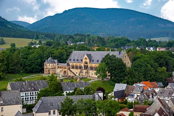 Goslar Aşağı Saksonya Almanya Daki Mparatorluk Sarayı Nın Havadan Görünüşü Telifsiz Stok Fotoğraflar