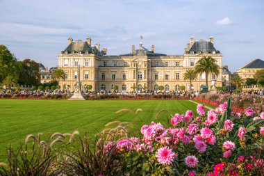 Luxembourg palace and garden in Paris, France clipart