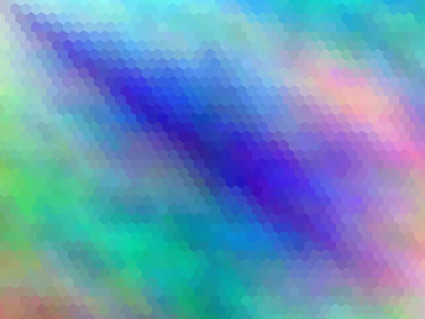 未来派 六边形像素背景 明亮的彩虹颜色 — 图库照片