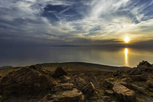 büyük tuz gölü utah gün batımı