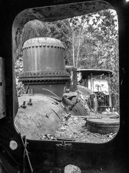 Locomotora Vapor Abandonada Gran Ferrocarril Venezuela Miranda Venezuela — Foto de Stock