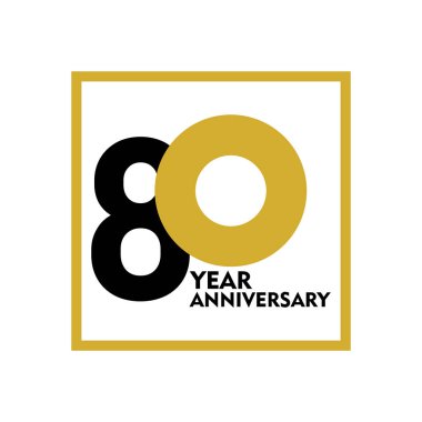 Seksen Yıl Yıldönümü Vektör Şablonu Tasarım Çizimi